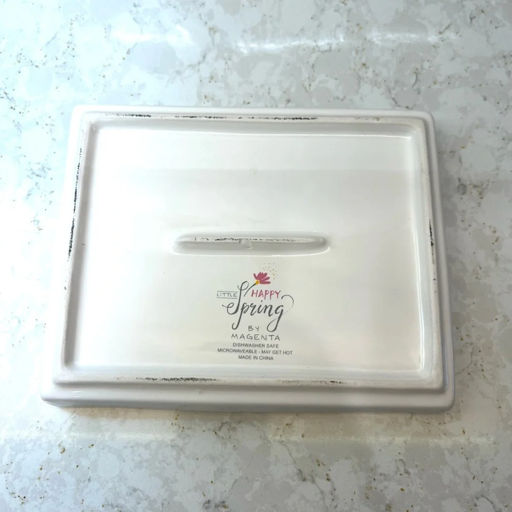 Happy Little Spring By Magenta Tricker Dish Easter Bunny Basket Gift Valentines
